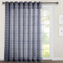 Cargar imagen en el visor de la galería, Farmhouse Textured Grommet Sheer Ultra Wide Window Curtain Panel
