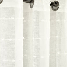 Cargar imagen en el visor de la galería, Farmhouse Textured Grommet Sheer Ultra Wide Window Curtain Panel
