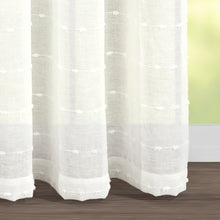 Cargar imagen en el visor de la galería, Farmhouse Textured Grommet Sheer Ultra Wide Window Curtain Panel
