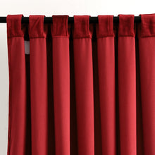 Load image into Gallery viewer, Prima Velvet Solid Back Tab Rod Pocket Light Filtering Window Curtain Panel Set
