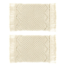 Load image into Gallery viewer, Boho Macrame Indoor/Outdoor Placemat 2-Pack Set
