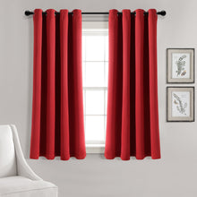 Load image into Gallery viewer, Insulated Grommet Blackout Window Curtain Panel Set
