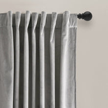 Load image into Gallery viewer, Prima Velvet Solid Back Tab Rod Pocket Light Filtering Window Curtain Panel Set
