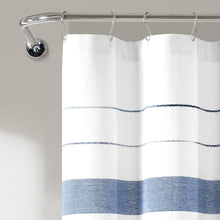 Load image into Gallery viewer, Chic Stripe Yarn Dyed Eco-Friendly Recycled Cotton Blend Shower Curtain
