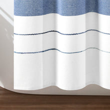 Load image into Gallery viewer, Chic Stripe Yarn Dyed Eco-Friendly Recycled Cotton Blend Shower Curtain
