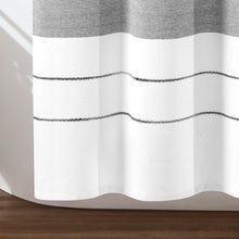 Load image into Gallery viewer, Chic Stripe Yarn Dyed Eco-Friendly Recycled Cotton Blend Shower Curtain
