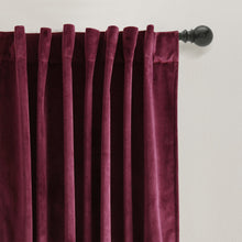 Load image into Gallery viewer, Prima Velvet Solid Back Tab Rod Pocket Light Filtering Window Curtain Panel Set
