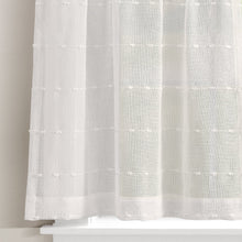 Cargar imagen en el visor de la galería, Farmhouse Textured Sheer Kitchen Window Tiers Set
