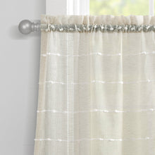 Cargar imagen en el visor de la galería, Farmhouse Textured Sheer Kitchen Window Tiers Set
