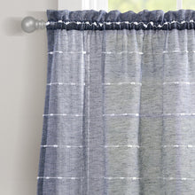 Cargar imagen en el visor de la galería, Farmhouse Textured Sheer Kitchen Window Tiers Set
