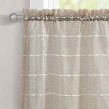 Cargar imagen en el visor de la galería, Farmhouse Textured Sheer Kitchen Window Tiers Set
