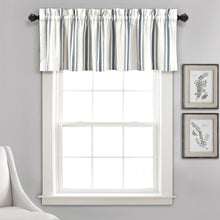 Load image into Gallery viewer, Farmhouse Stripe Yarn Dyed Recycled Cotton Blend Valance
