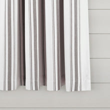 Load image into Gallery viewer, Farmhouse Stripe Yarn Dyed Recycled Cotton Blend Window Curtain Panel Set
