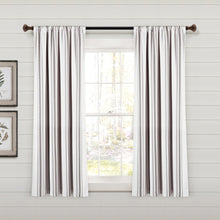 Load image into Gallery viewer, Farmhouse Stripe Yarn Dyed Recycled Cotton Blend Window Curtain Panel Set
