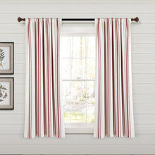 Load image into Gallery viewer, Farmhouse Stripe Yarn Dyed Recycled Cotton Blend Window Curtain Panel Set
