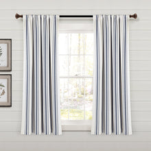 Load image into Gallery viewer, Farmhouse Stripe Yarn Dyed Recycled Cotton Blend Window Curtain Panel Set
