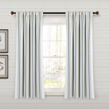 Load image into Gallery viewer, Farmhouse Stripe Yarn Dyed Recycled Cotton Blend Window Curtain Panel Set
