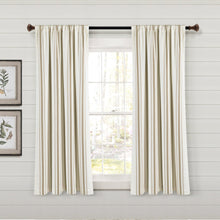 Load image into Gallery viewer, Farmhouse Stripe Yarn Dyed Recycled Cotton Blend Window Curtain Panel Set
