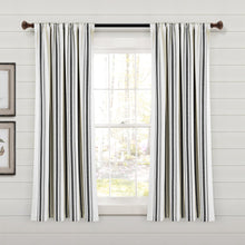 Load image into Gallery viewer, Farmhouse Stripe Yarn Dyed Recycled Cotton Blend Window Curtain Panel Set
