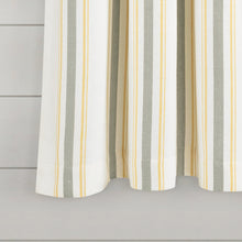 Load image into Gallery viewer, Farmhouse Stripe Yarn Dyed Recycled Cotton Blend Window Curtain Panel Set
