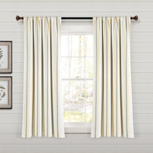 Load image into Gallery viewer, Farmhouse Stripe Yarn Dyed Recycled Cotton Blend Window Curtain Panel Set
