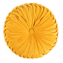 Cargar imagen en el visor de la galería, Round Pleated Soft Velvet Throw Pillow
