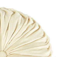 Cargar imagen en el visor de la galería, Round Pleated Soft Velvet Throw Pillow
