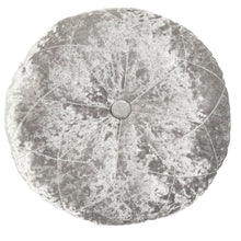 Load image into Gallery viewer, Star Embroidery Crushed Velvet Round Throw Pillow
