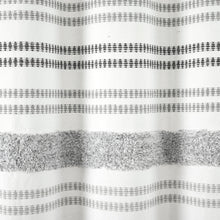 Load image into Gallery viewer, Modern Tufted Stripe Yarn Dyed Recycled Cotton Blend Shower Curtain
