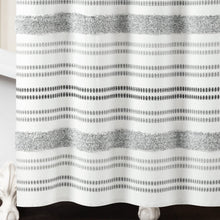 Cargar imagen en el visor de la galería, Modern Tufted Stripe Yarn Dyed Recycled Cotton Blend Shower Curtain
