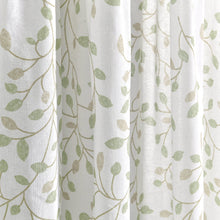 Load image into Gallery viewer, Linen Button Botanical Garden Window Curtain Panel
