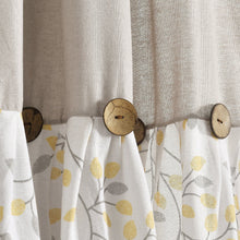 Load image into Gallery viewer, Linen Button Botanical Garden Window Curtain Panel
