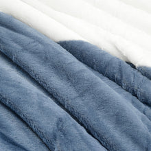 Cargar imagen en el visor de la galería, Farmhouse Color Block Ultra Soft Faux Fur Comforter Set
