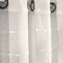 Cargar imagen en el visor de la galería, Farmhouse Textured Grommet Sheer Ultra Wide Window Curtain Panel
