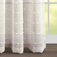 Cargar imagen en el visor de la galería, Farmhouse Textured Grommet Sheer Ultra Wide Window Curtain Panel
