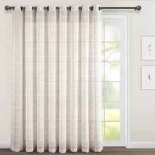 Cargar imagen en el visor de la galería, Farmhouse Textured Grommet Sheer Ultra Wide Window Curtain Panel
