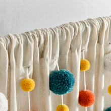 Cargar imagen en el visor de la galería, Boho Pom Pom Tassel Faux Linen Window Curtain Panel
