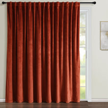 Load image into Gallery viewer, Prima Velvet Solid Ultra Wide Light Filtering Window Curtain Panel
