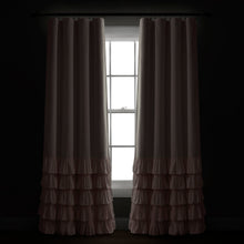 Load image into Gallery viewer, Allison Ruffle 100% Blackout Window Curtain Panel
