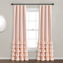 Load image into Gallery viewer, Allison Ruffle 100% Blackout Window Curtain Panel
