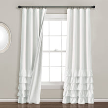 Load image into Gallery viewer, Allison Ruffle 100% Blackout Window Curtain Panel
