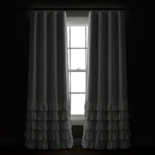 Carregar imagem no visualizador da galeria, Allison Ruffle 100% Blackout Window Curtain Panel
