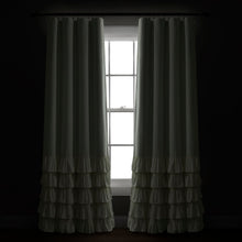 Load image into Gallery viewer, Allison Ruffle 100% Blackout Window Curtain Panel
