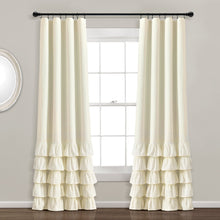 Load image into Gallery viewer, Allison Ruffle 100% Blackout Window Curtain Panel
