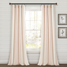 Load image into Gallery viewer, Farmhouse Stripe Yarn Dyed Recycled Cotton Blend Window Curtain Panel Set
