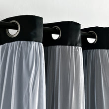 Cargar imagen en el visor de la galería, Grommet Sheer With Insulated Blackout Lining Curtain Panel Set
