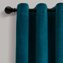 Carregar imagem no visualizador da galeria, Prima Velvet Solid Grommet Light Filtering Window Curtain Panel Set
