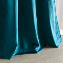 Cargar imagen en el visor de la galería, Prima Velvet Solid Grommet Light Filtering Window Curtain Panel Set
