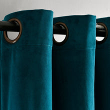 Cargar imagen en el visor de la galería, Prima Velvet Solid Grommet Light Filtering Window Curtain Panel Set
