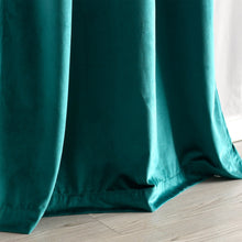 Load image into Gallery viewer, Prima Velvet Solid Grommet Light Filtering Window Curtain Panel Set
